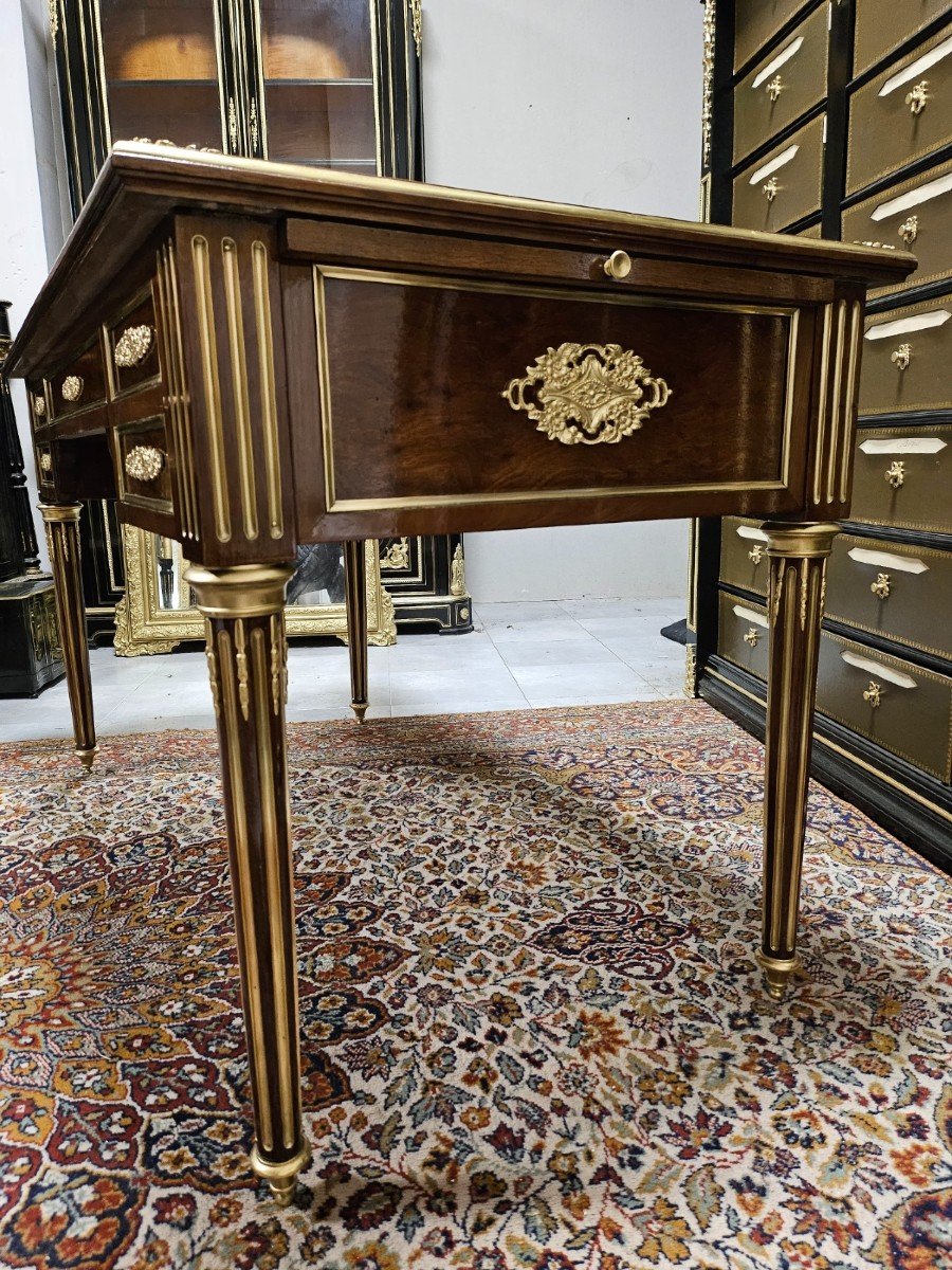 Flat Desk With Zippers Decorated With Bronzes Napoleon III Period Napoleon 3 Boulle-photo-3