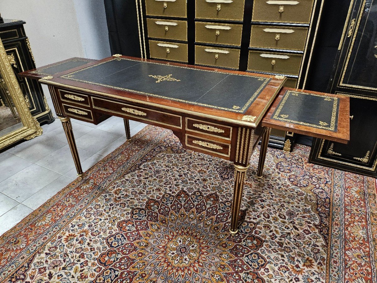 Flat Desk With Zippers Decorated With Bronzes Napoleon III Period Napoleon 3 Boulle-photo-2