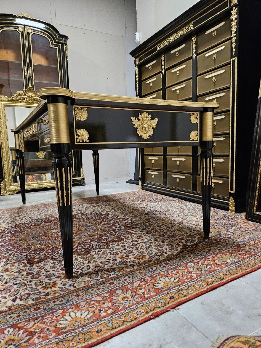 Very Large Flat Desk With Zippers Napoleon III Period Napoleon 3 Boulle-photo-8