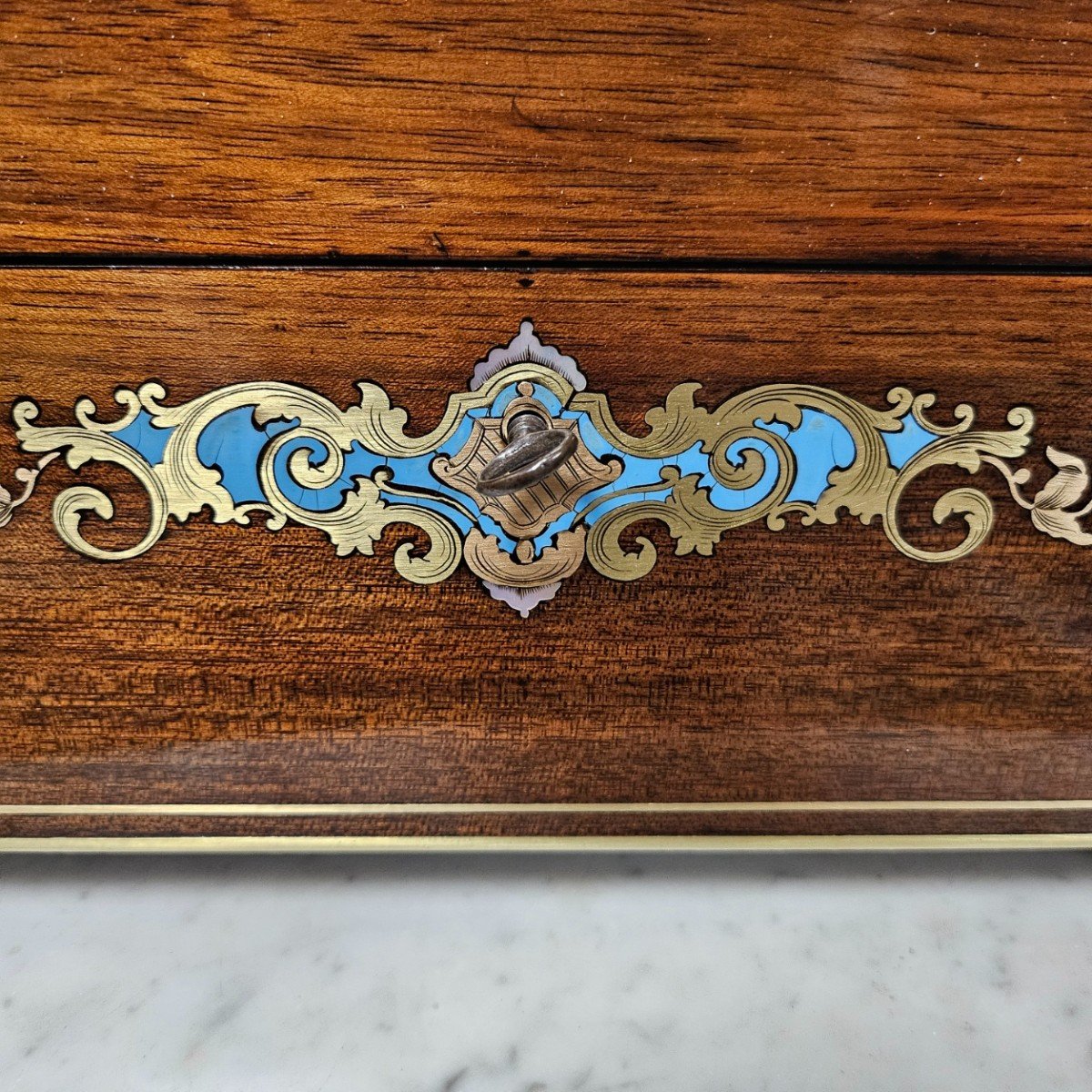 Important Toilet Box In Boulle Marquetry Napoleon III Period Napoleon 3 Box-photo-2