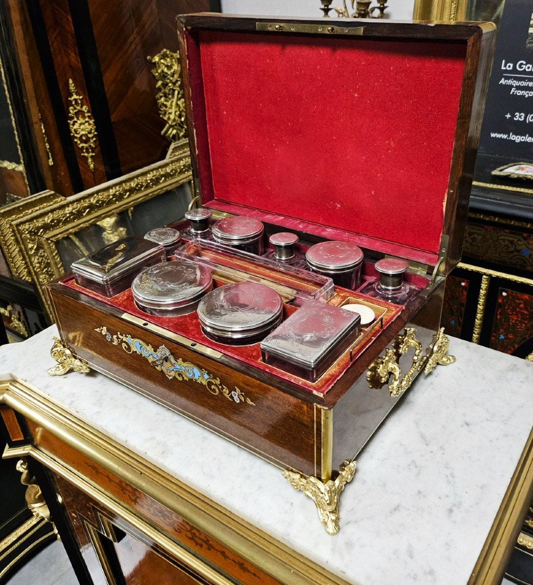 Important Toilet Box In Boulle Marquetry Napoleon III Period Napoleon 3 Box