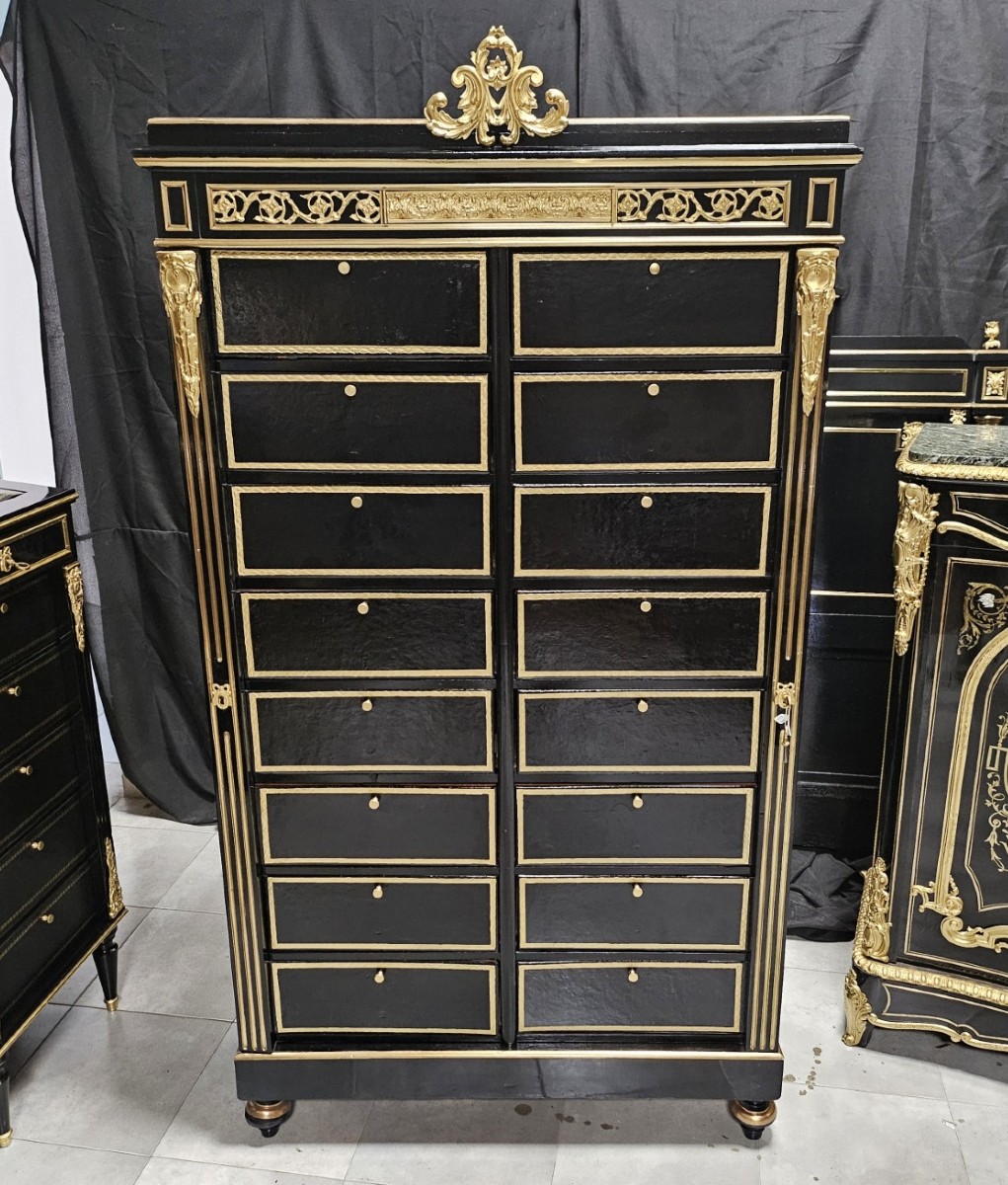 Rare Notary's Box From The Napoleon III Napoleon 3 Boulle Period