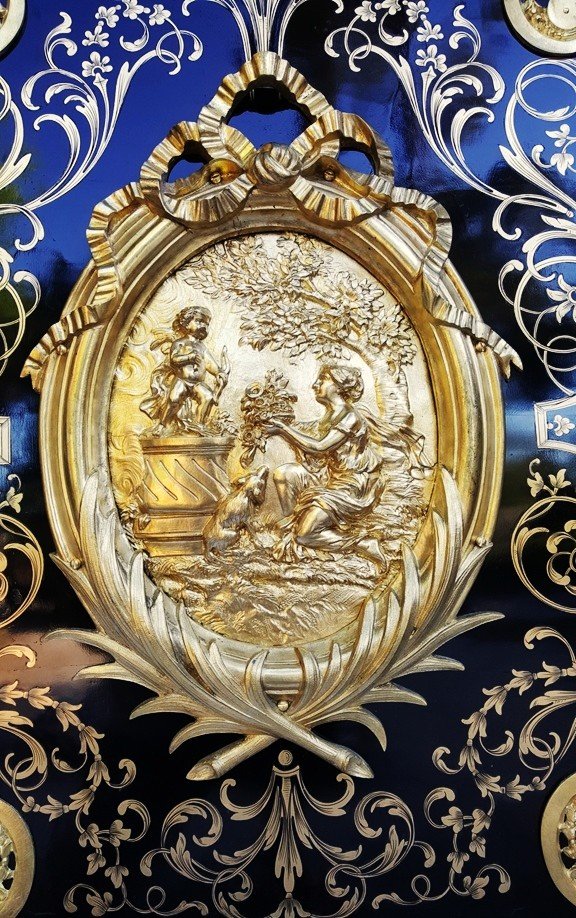 Boulle Marquetry Medallion Sideboard Stamped Befort, Napoleon III Napoleon 3-photo-4