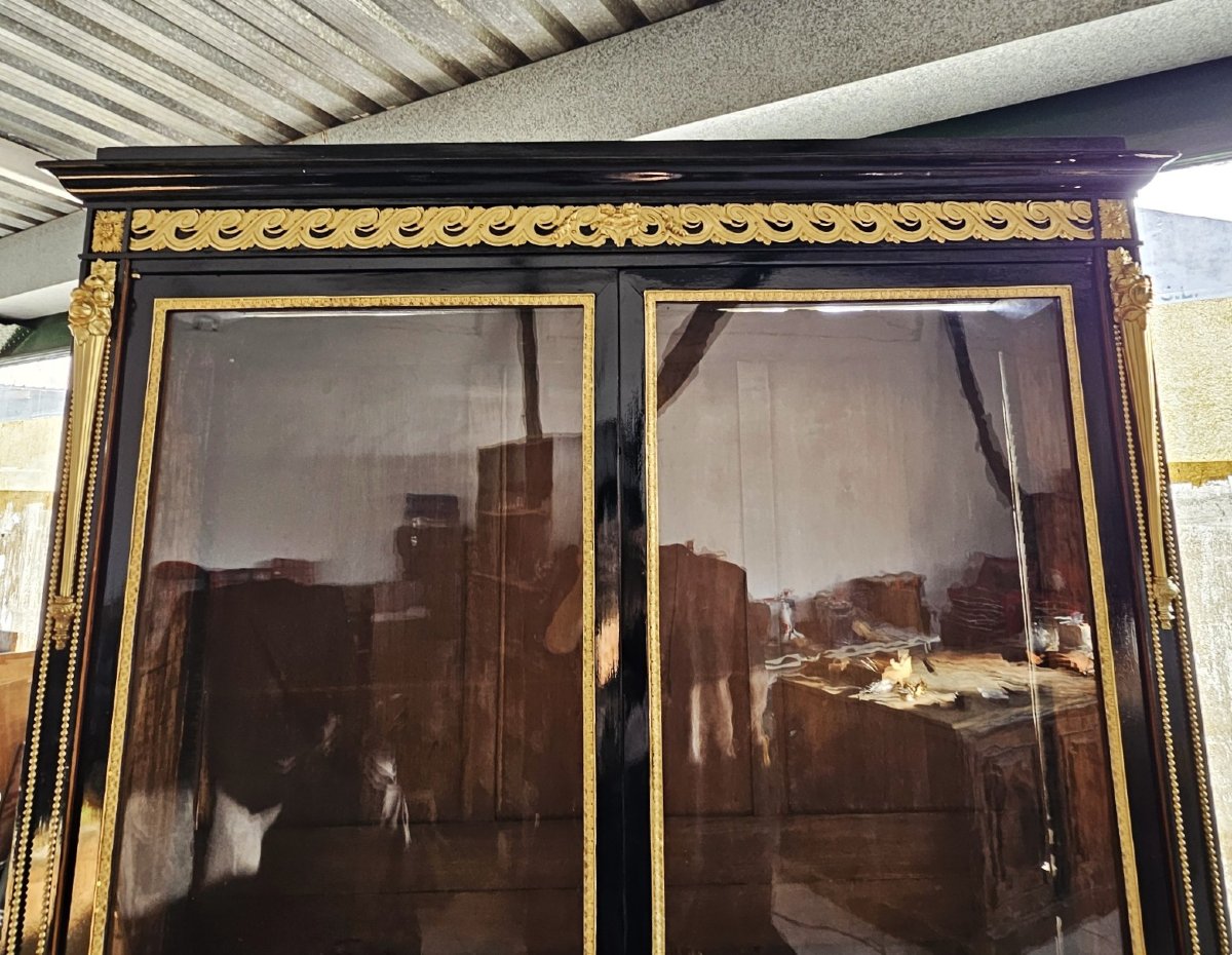 Important And Rare Display Case Or Boulle Bookcase From The Napoleon III Period Napoleon III-photo-5