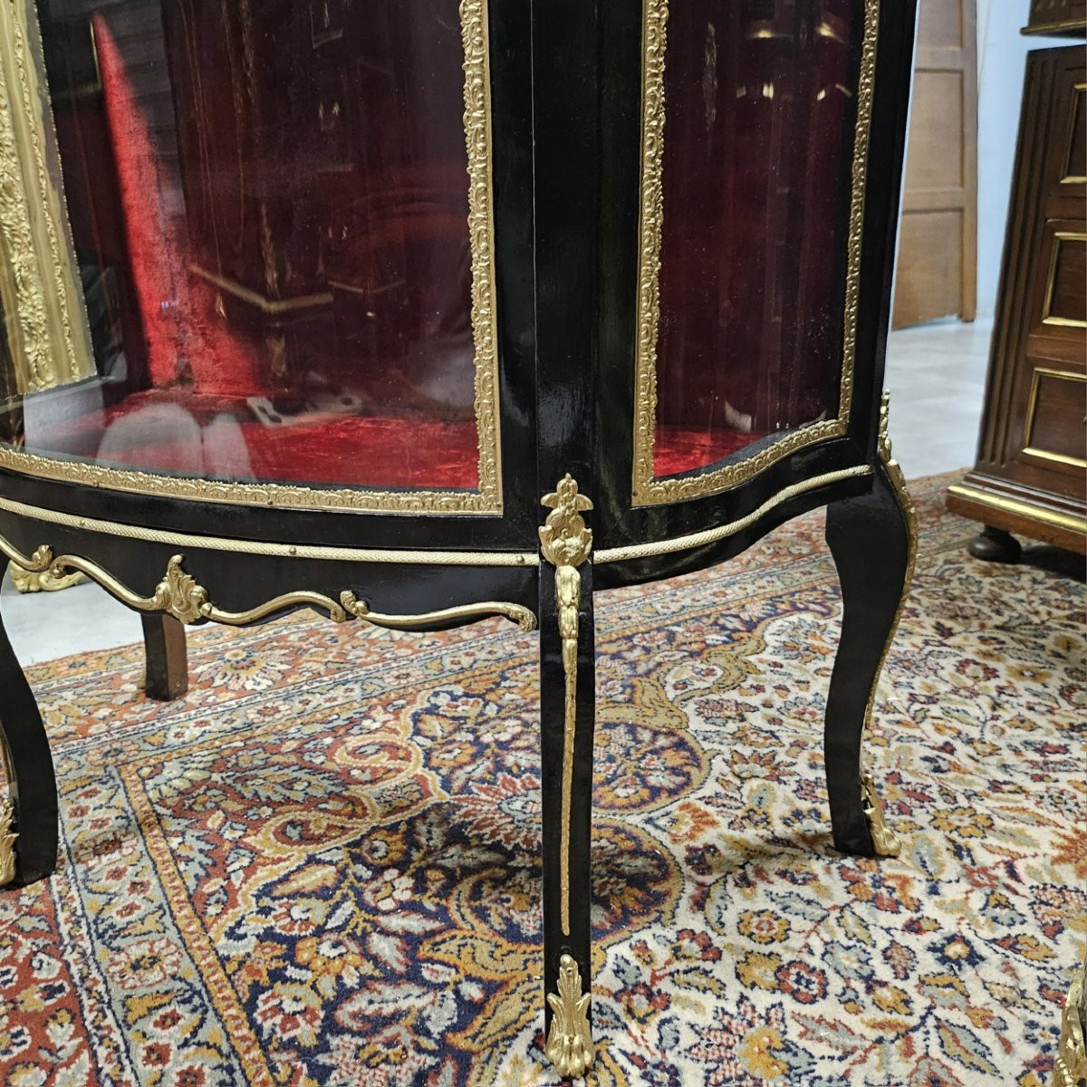 vitrine à collection avec ornementation de bronzes ,  époque Napoléon III napoleon 3 boulle-photo-3