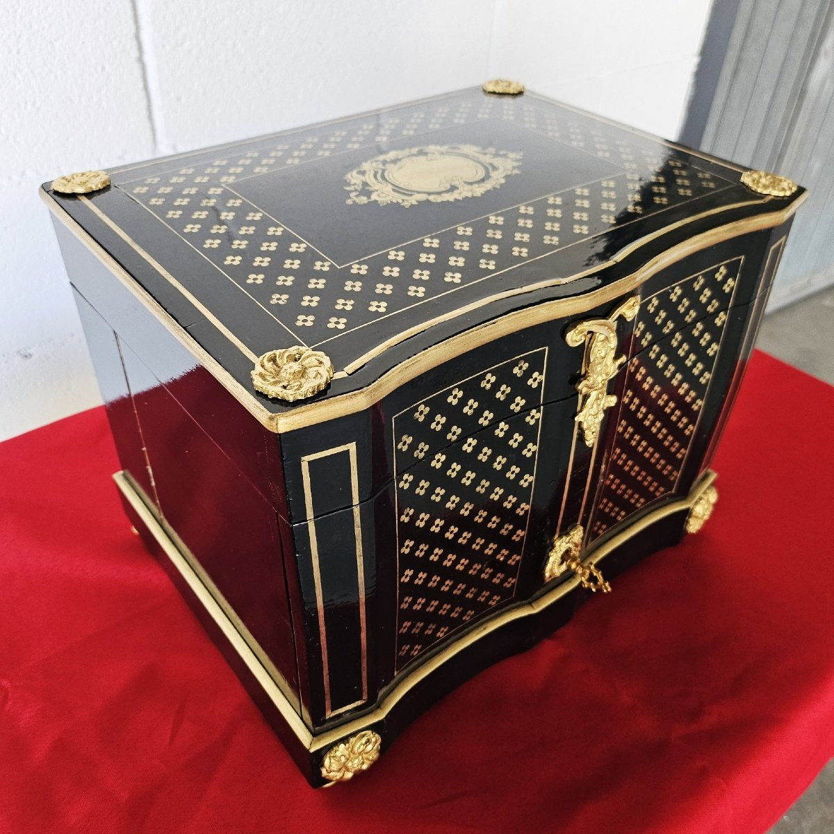 Liqueur Cellar, Baccarat Glassware, Boulle à La Reine Marquetry, Napoleon III Period, Napoleon 3-photo-8