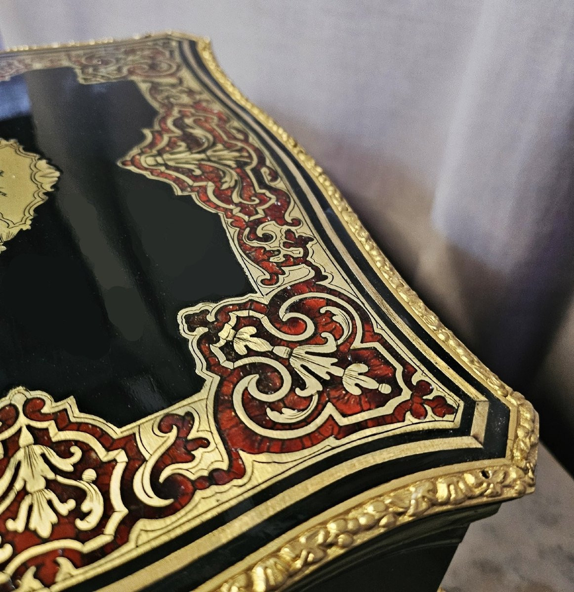 coffret d'apparat signé TAHAN en marqueterie boulle d'époque Napoléon III napoleon 3-photo-3