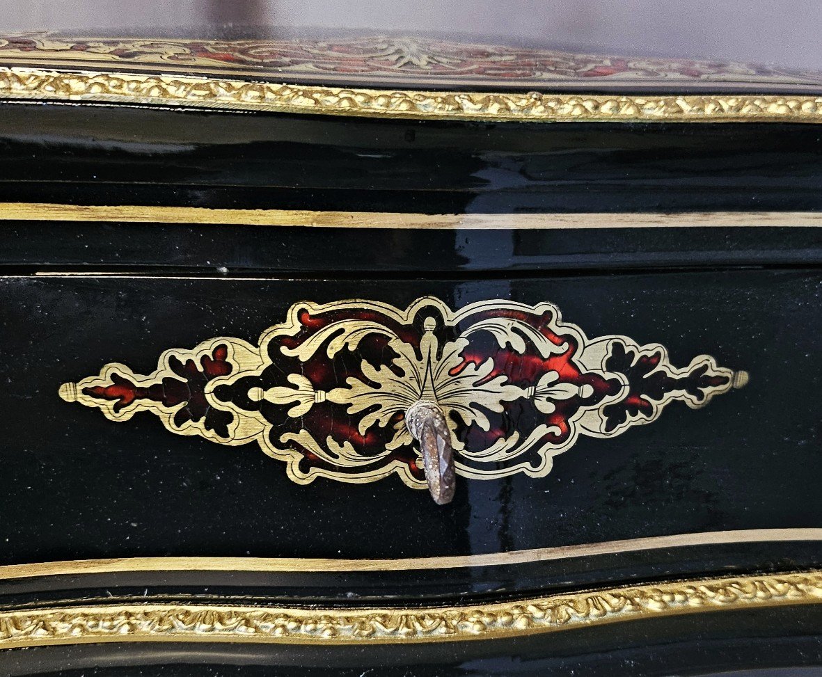 coffret d'apparat signé TAHAN en marqueterie boulle d'époque Napoléon III napoleon 3-photo-4