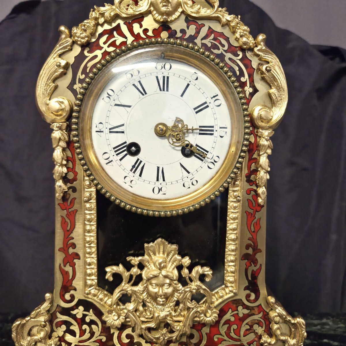 Cartel Clock In Marquetry Boulle Napoleon III Period Napoleon 3-photo-3