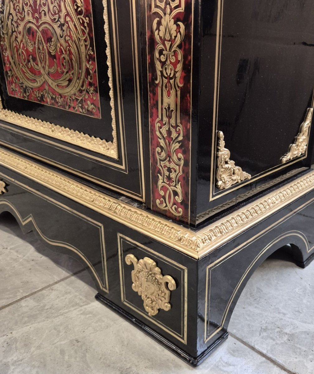 Two-door Sideboard With Boulle Marquetry, Stamped "diehl," From The Napoleon III Era-photo-6