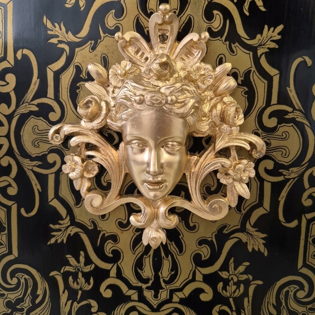 Large Three-door Napoleon III Sideboard With Boulle Marquetry-photo-3