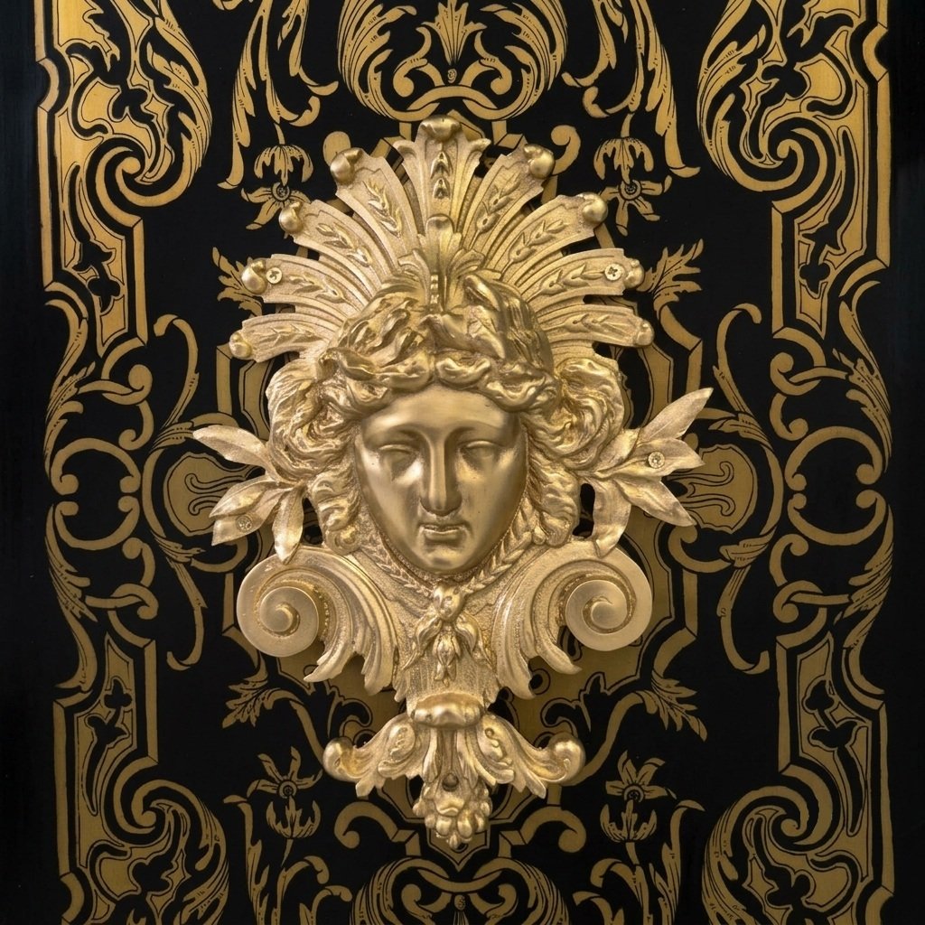 Large Three-door Napoleon III Sideboard With Boulle Marquetry-photo-4