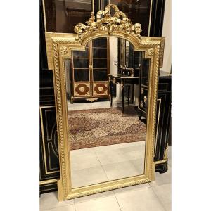 Large Mirror Or Mirror In Gilded Wood And Stucco Napoleon III Period Napoleon 3