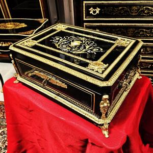 Large Box Or Ceremonial Chest In Boulle Marquetry Napoleon III Period Napoleon 3