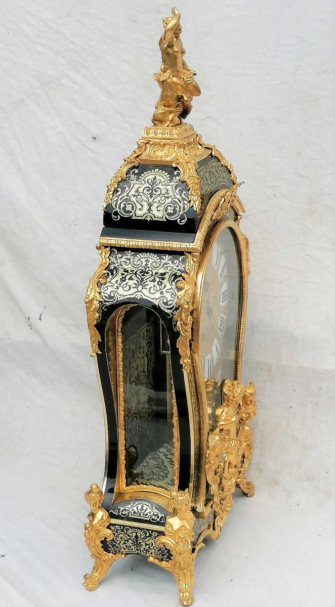 Grand Cartel Style Louis XV Marqueterie Boulle Napoleon Napoléon III   92 Cm-photo-3