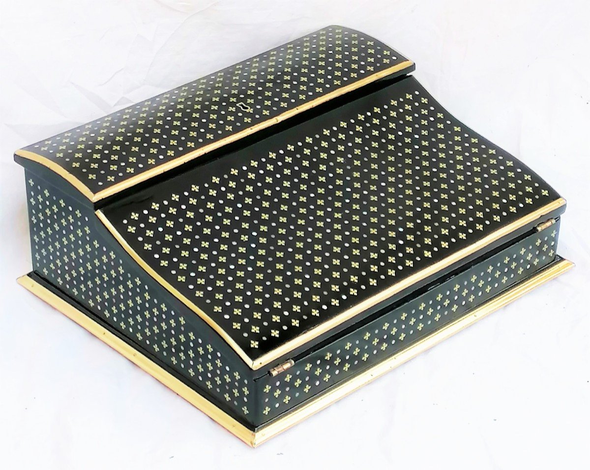 Ecritoire En Marqueterie  Boulle à La Reine toutes faces Napoléon Napoleon III 