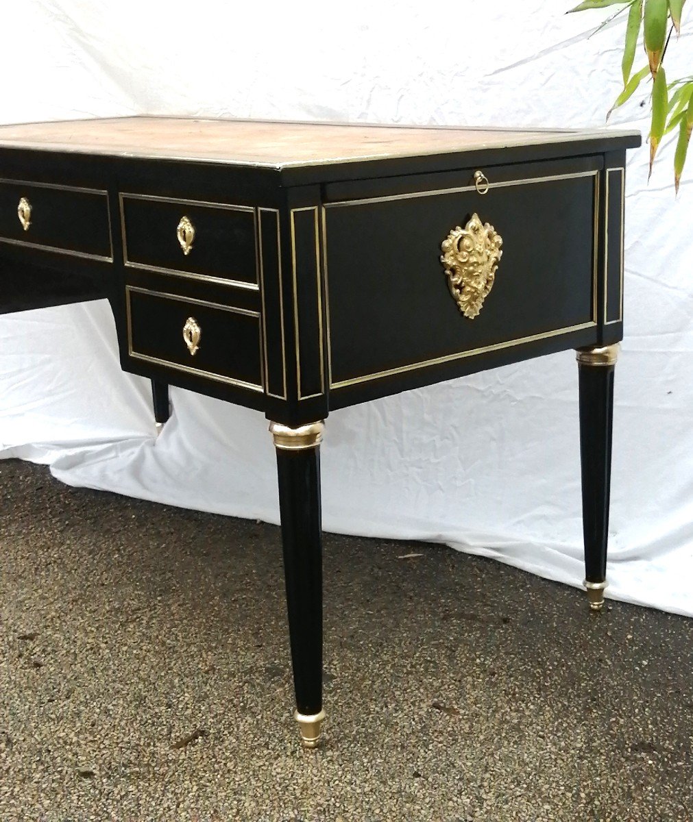 Louis XVI Period Boulle Bronze Pull-out Minister's Desk-photo-3