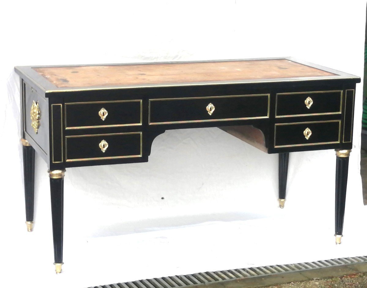 Louis XVI Period Boulle Bronze Pull-out Minister's Desk