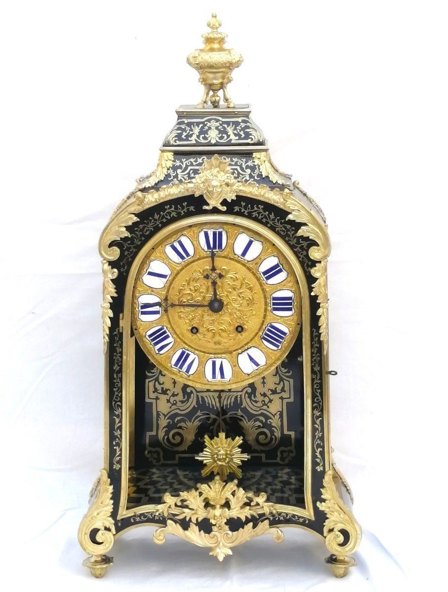 Cartel horloge marqueterie Boulle  style régence Napoléon Napoleon III-photo-4