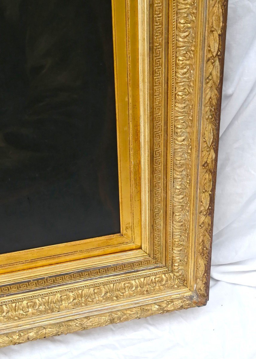 Large Oil On Canvas 130 X 110 Portrait Of A Notable 19th Century Napoleon III-photo-3