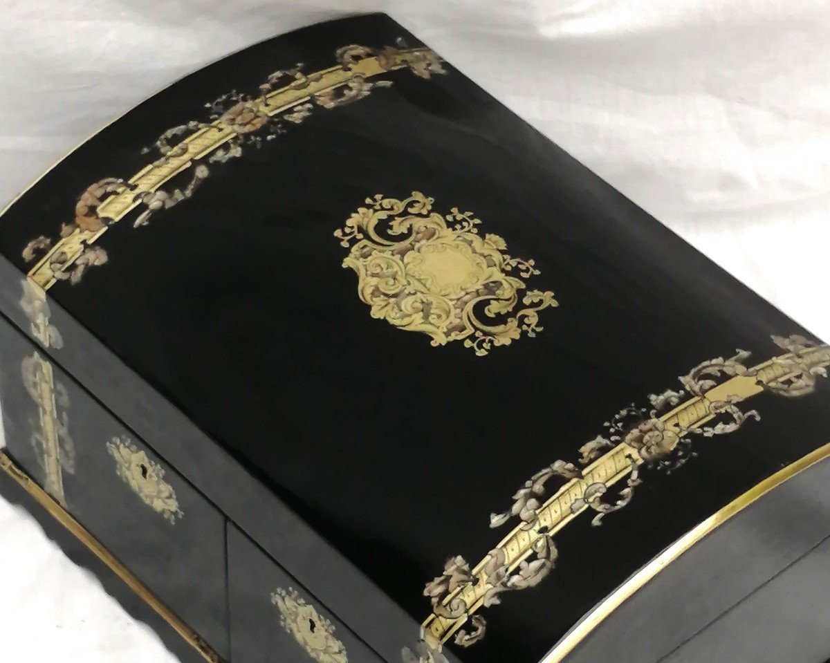 Boulle Marquetry Jewelry Box, Napoleon III-photo-2