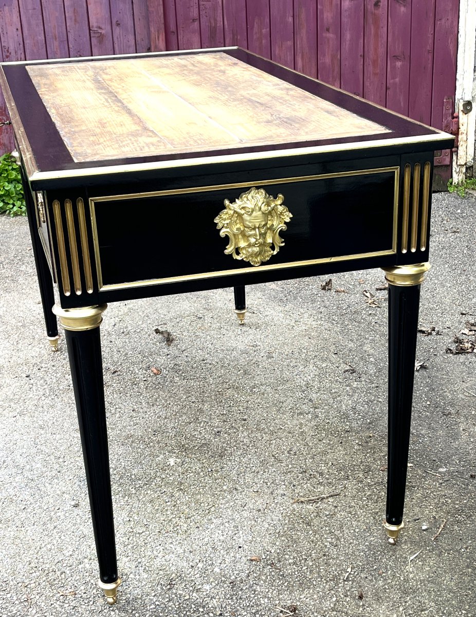 Louis XVI Style Minister's Desk, Napoleon III Boulle-photo-3