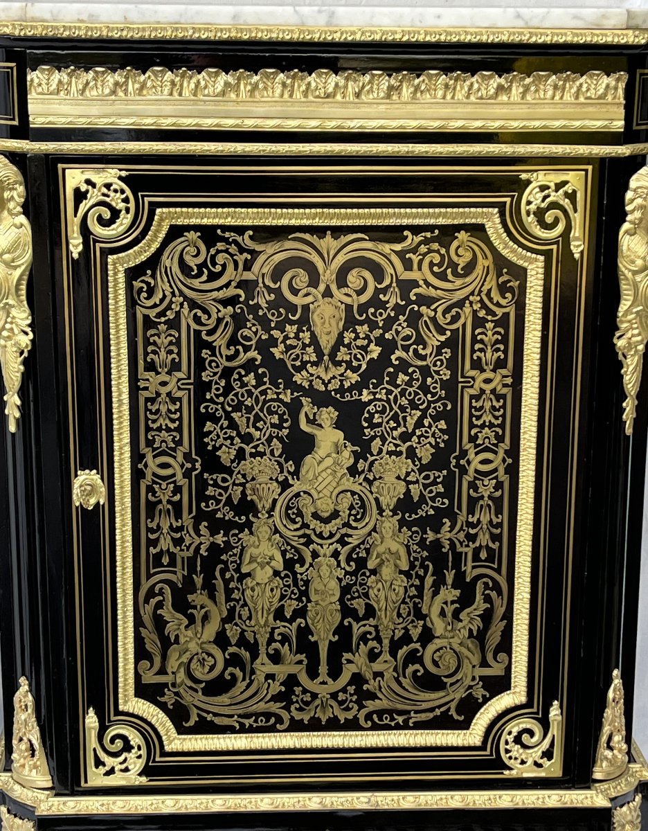Napoleon 3 Befort Jeune Boulle Marquetry Sideboard-photo-2