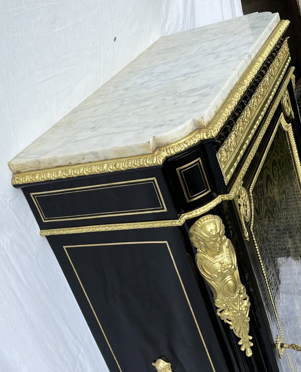 Napoleon 3 Befort Jeune Boulle Marquetry Sideboard-photo-3