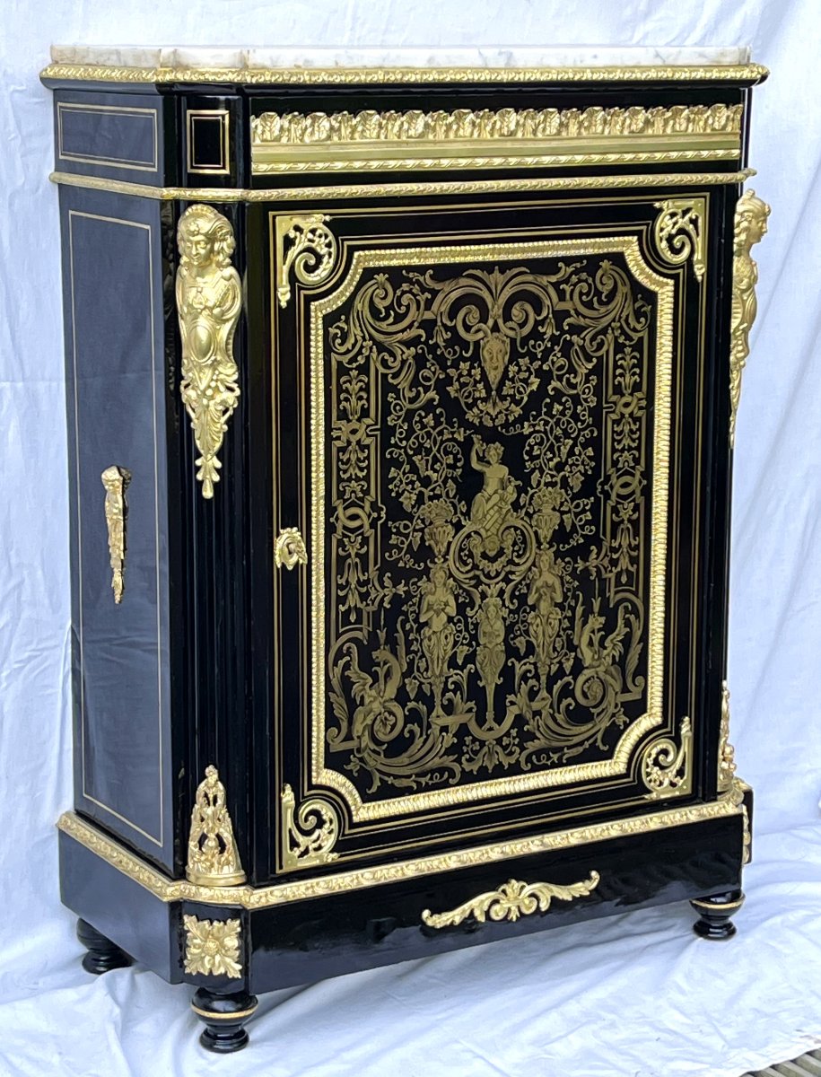 Napoleon 3 Befort Jeune Boulle Marquetry Sideboard-photo-1