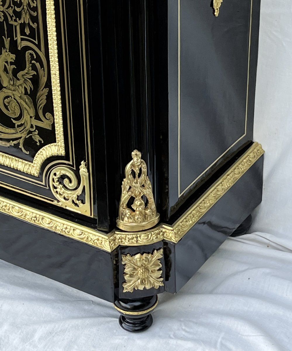 Napoleon 3 Befort Jeune Boulle Marquetry Sideboard-photo-3