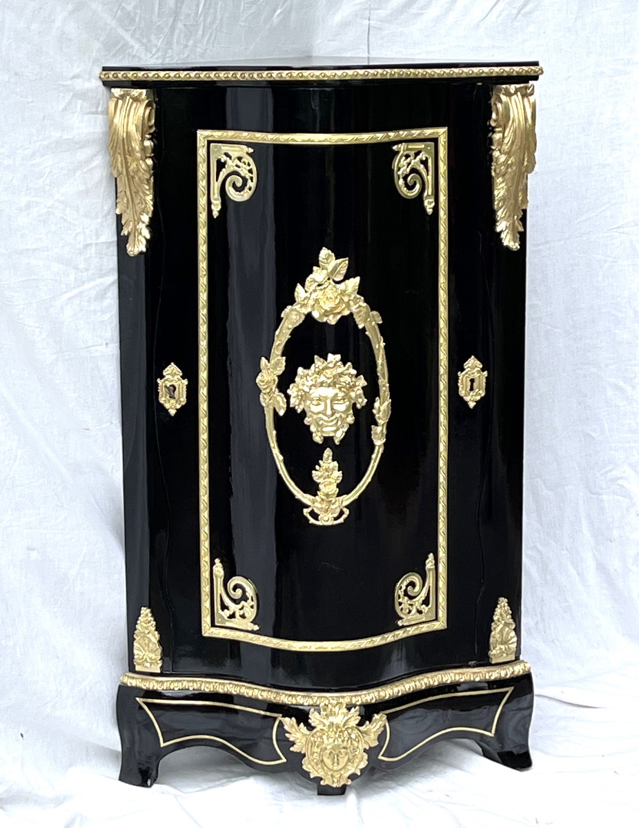 Meuble encoignure marqueterie Boulle Napoléon 3