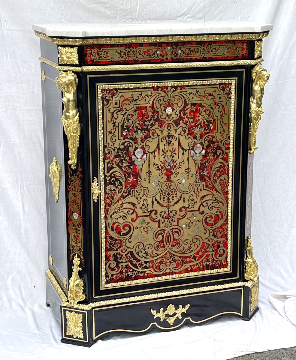 Napoleon 3 Boulle Marquetry Sideboard By Hippolyte Pretot-photo-3