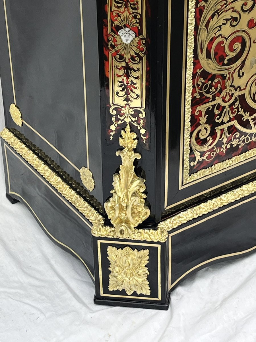 Napoleon 3 Boulle Marquetry Sideboard By Hippolyte Pretot-photo-3