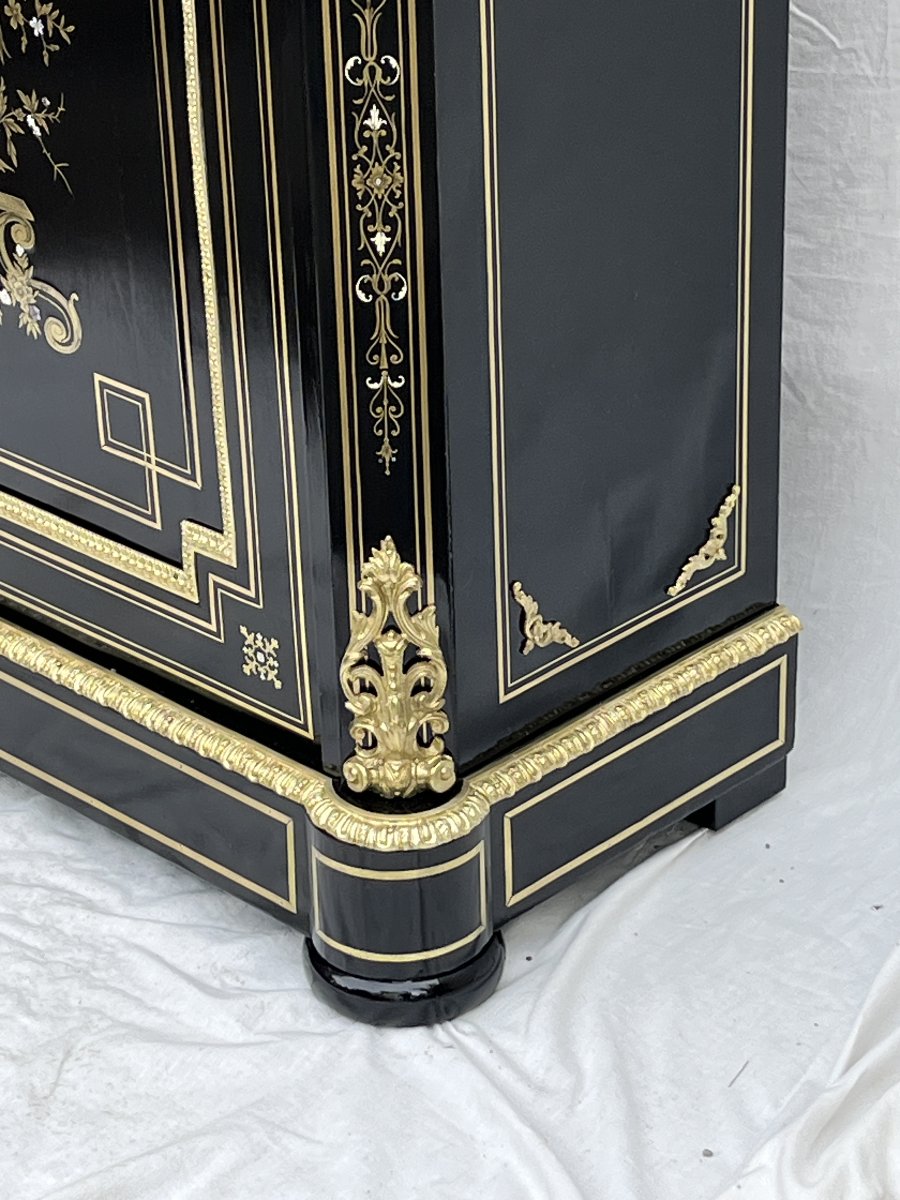Boulle Marquetry 3-material Napoleon 3 Sideboard-photo-3