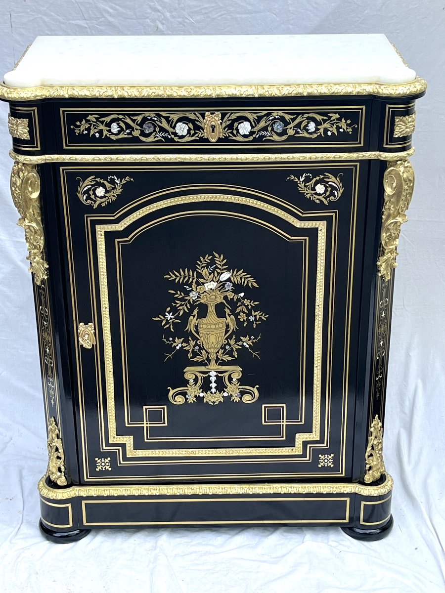 Boulle Marquetry 3-material Napoleon 3 Sideboard-photo-4