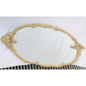 Grand Miroir En Bronze Style Louis XV Napoleon III