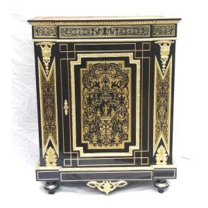 Meuble d'appui marqueterie Boulle Napoléon Napoleon III signé DIEHL