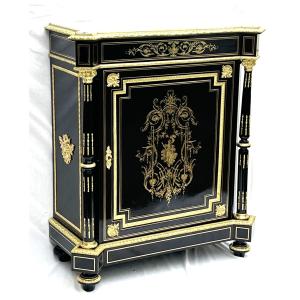 Boulle Napoleon III Marquetry Column Support Unit