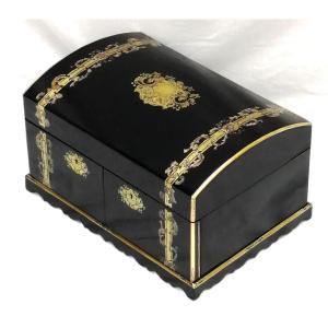 Boulle Marquetry Jewelry Box, Napoleon III