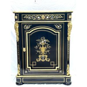 Meuble d'appui marqueterie Boulle 3 matières Napoléon 3
