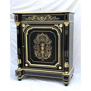 Large Napoleon III-style Sideboard With Columns And Boulle Marquetry
