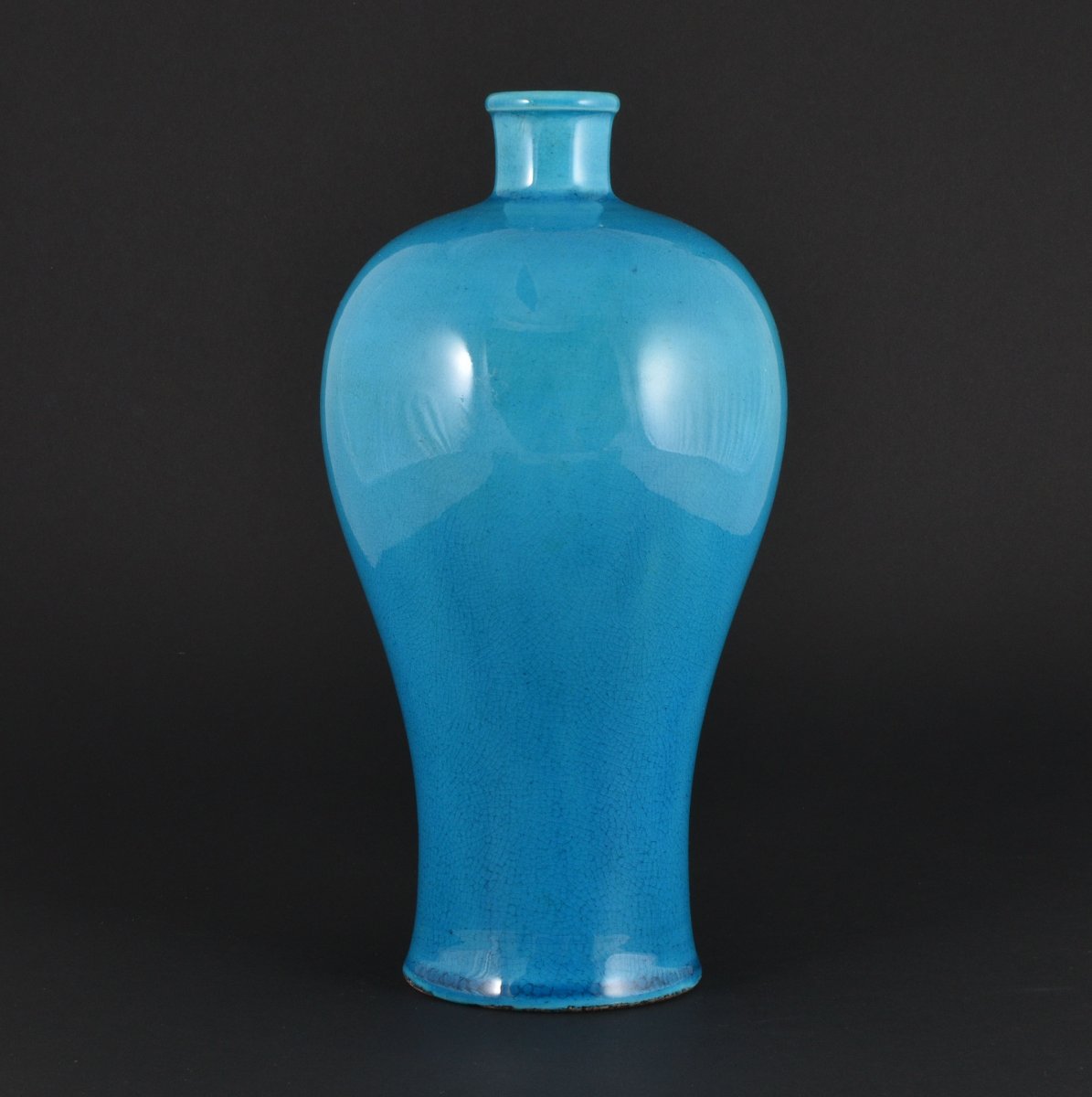 A Chinese Turquoise Meiping Vase. Qianlong Period