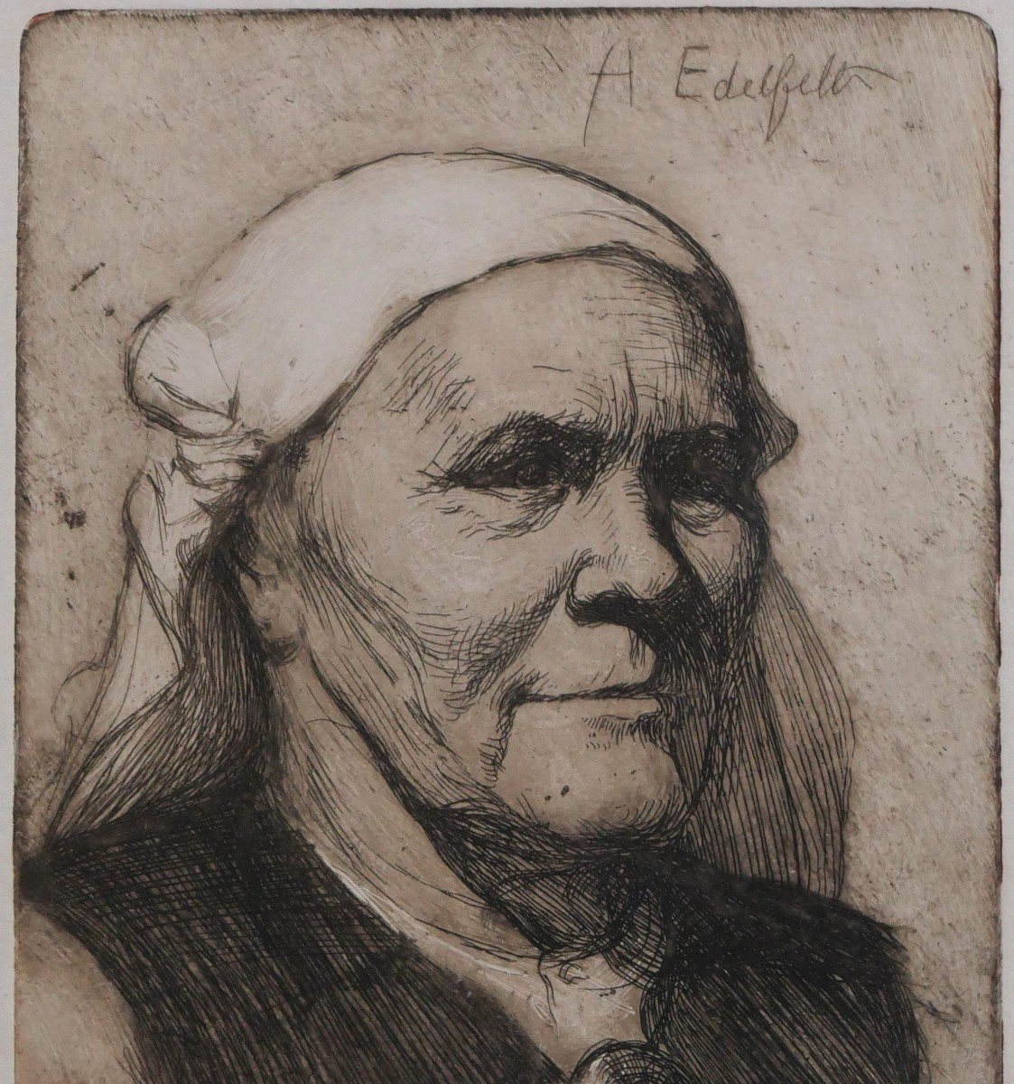 Albert EDELFELT 1854-1905 Portrait de femme de Ruokolahti (elli jäppinen), gravure-photo-4