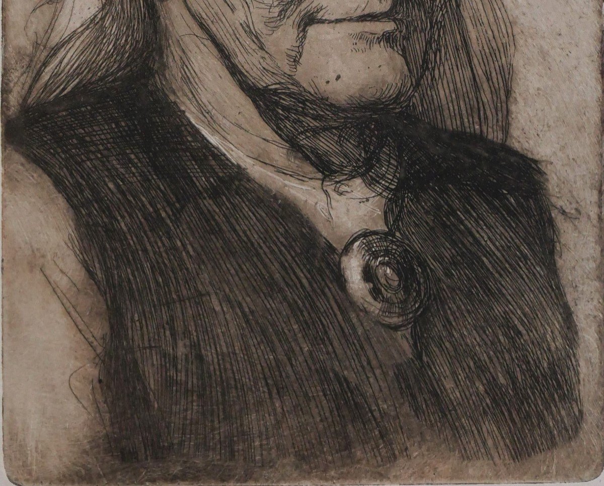 Albert Edelfelt 1854-1905 Portrait Of A Woman From Ruokolahti (elli Jäppinen), Engraving-photo-1