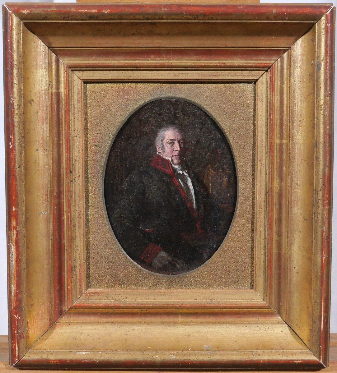 Ecole française vers 1800, Portrait d'homme (préfet ?), tableau miniature-photo-2