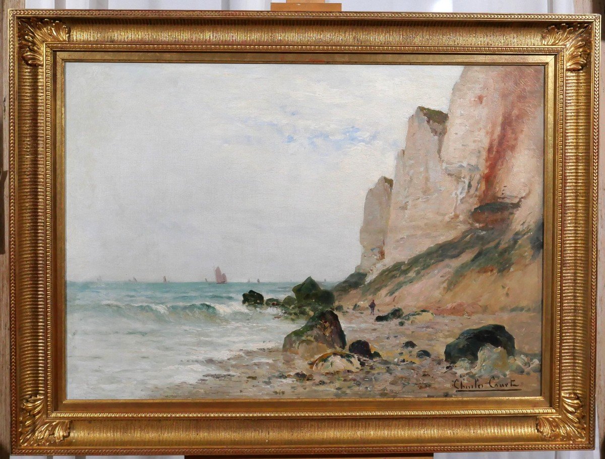 Charles Emile Canet 1865-? Cape Gris-nez (pas-de-calais), Painting, Seascape-photo-2