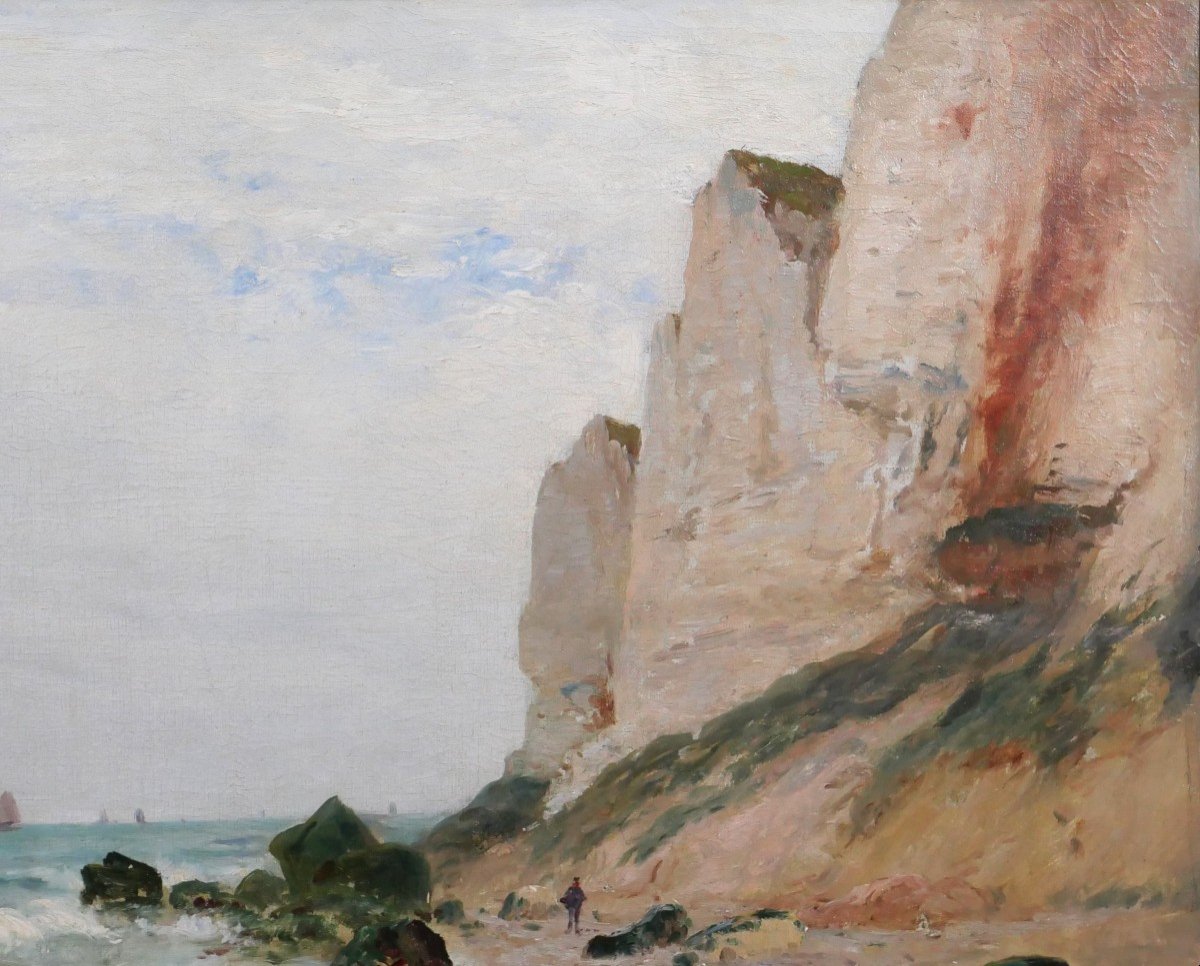 Charles Emile CANET 1865-? Le cap Gris-Nez (Pas-de-Calais), tableau, marine-photo-2