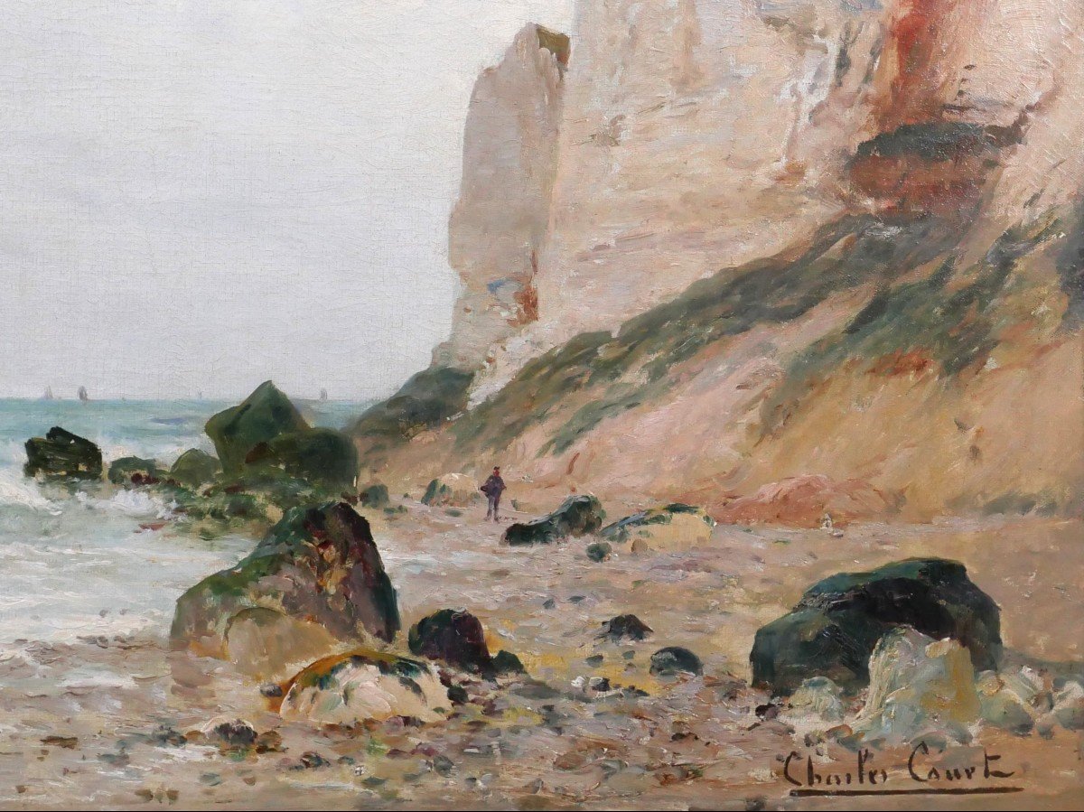 Charles Emile Canet 1865-? Cape Gris-nez (pas-de-calais), Painting, Seascape-photo-3