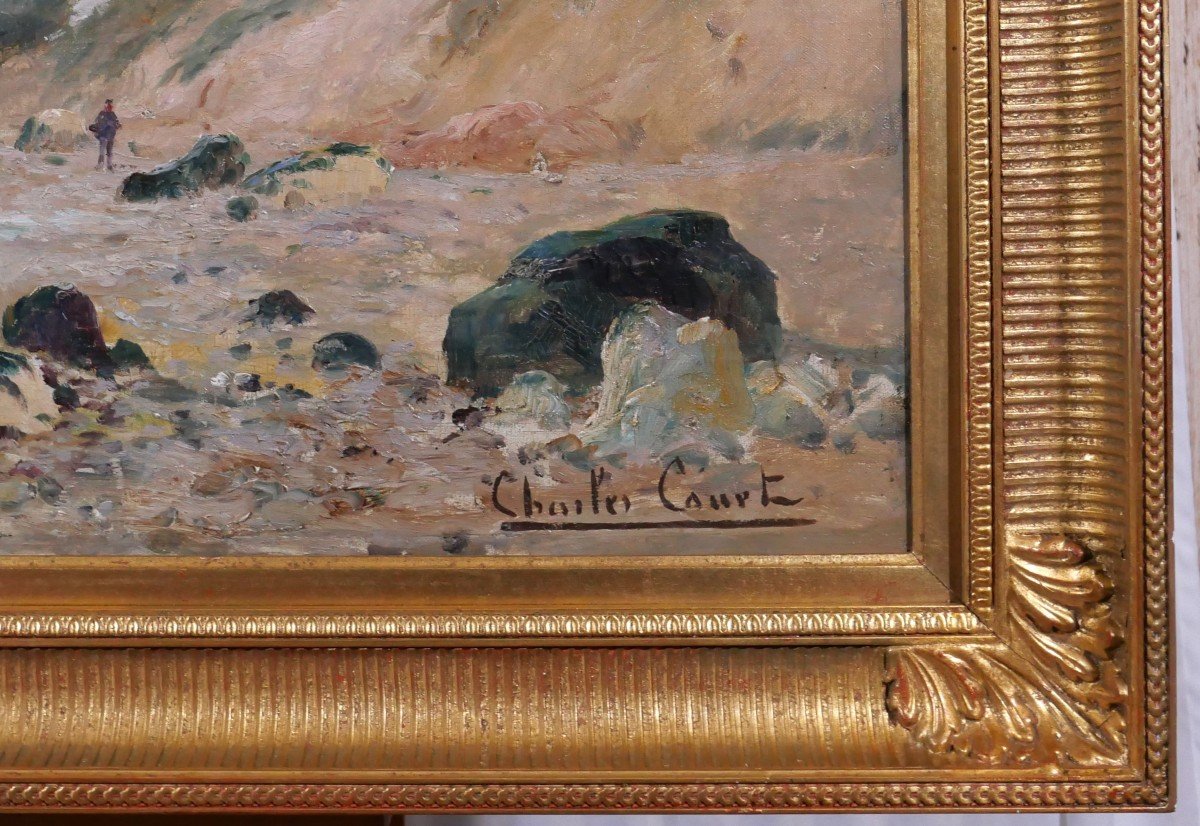 Charles Emile Canet 1865-? Cape Gris-nez (pas-de-calais), Painting, Seascape-photo-4
