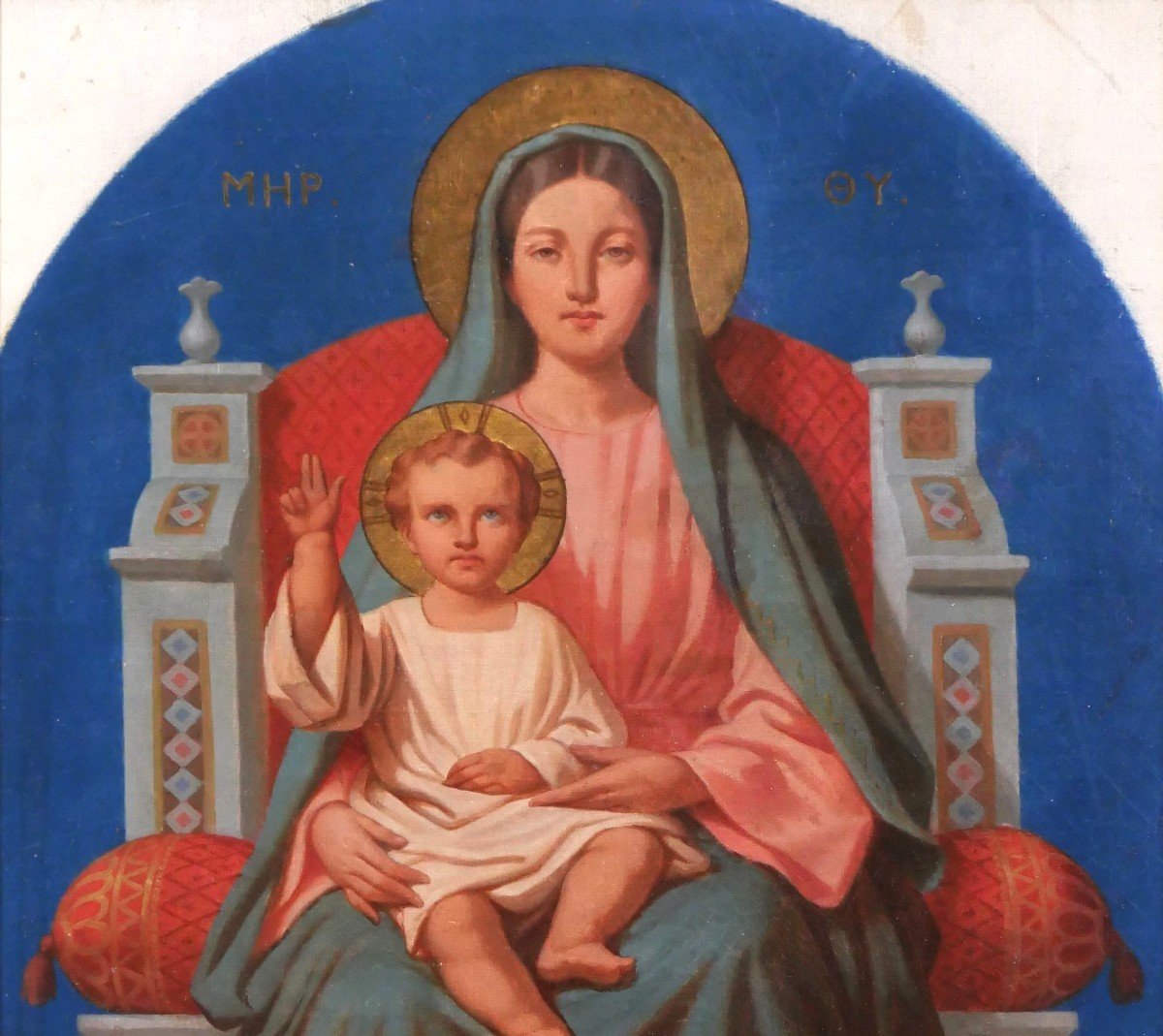 Alexandre DEBELLE 1805-1897 Vierge à l'Enfant, projet pour la chapelle Blanchet (Isère), 1847-photo-3